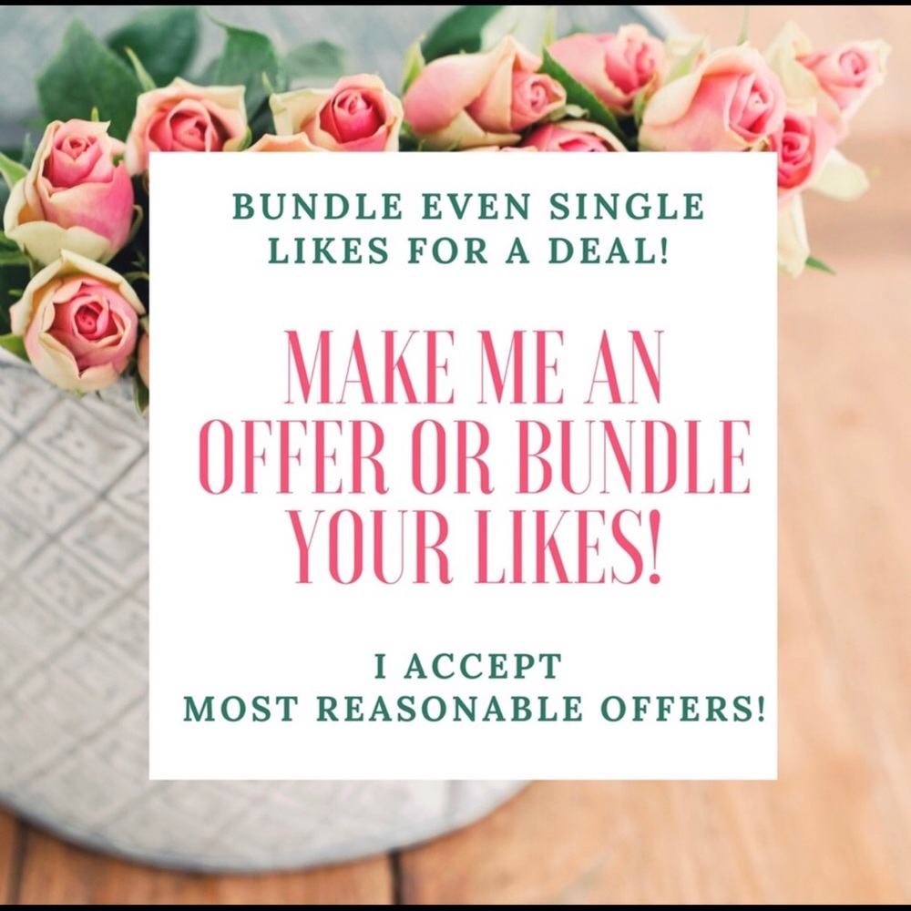 Make Offer or Request Bundle on item(s) loved 🥰